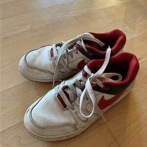 Nike Kids White and Red Sneakers